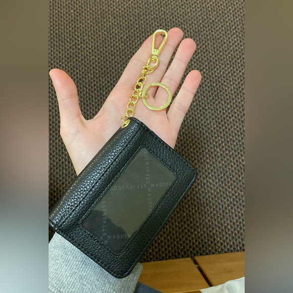 URGENT - Steve Madden Wallet With Chain, black and gold, leather - Picture 6 of 7